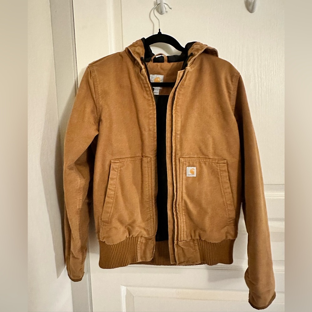 Brown womens carhartt jacket XS
